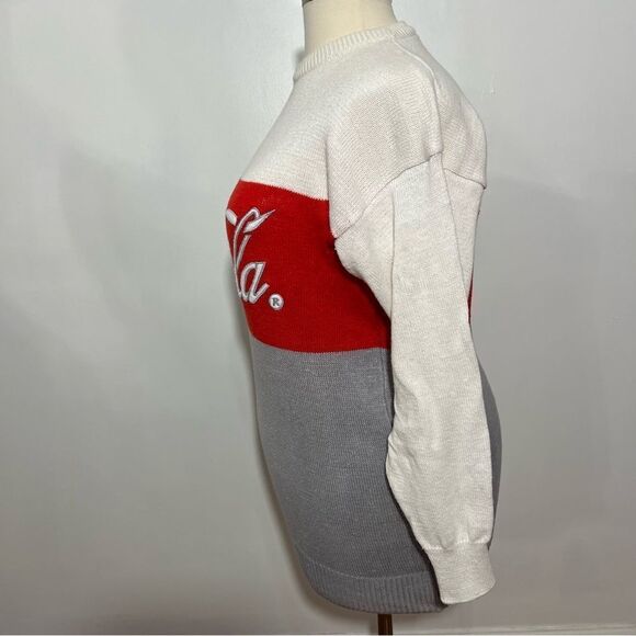 Vintage 1986 Coca‎ Cola Color Block Men's Sweater -- L - Picture 5 of 9